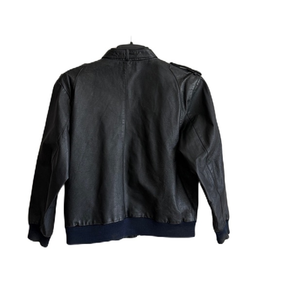 Men's Black Leather Jacket - Picture 13 of 15